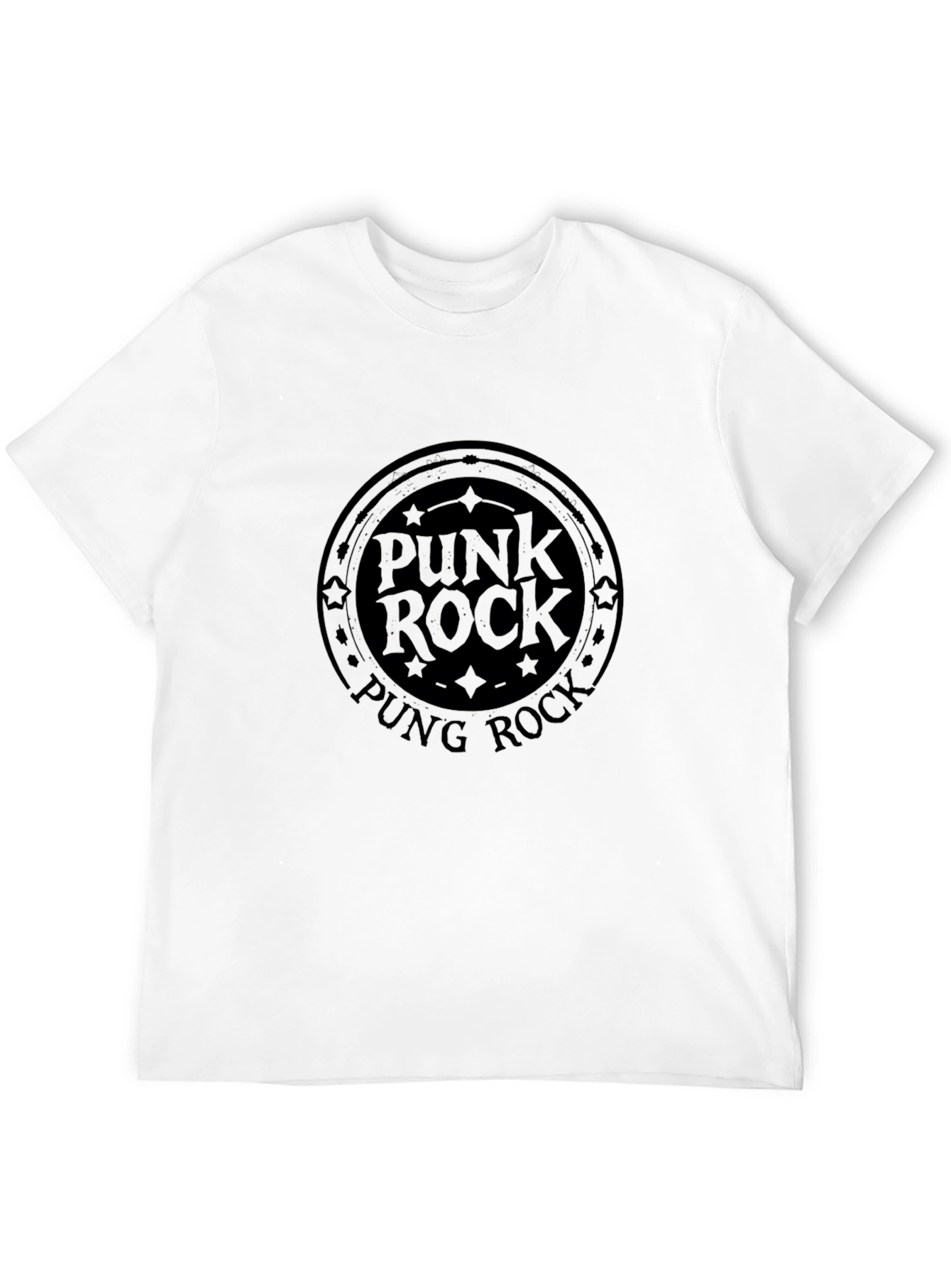 Punk Rock Graphic Tee - Black