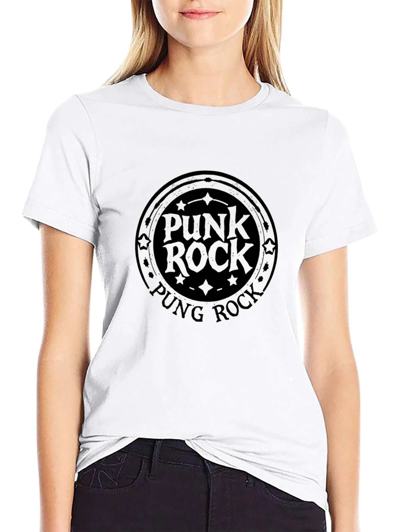 Punk Rock Graphic Tee - Black