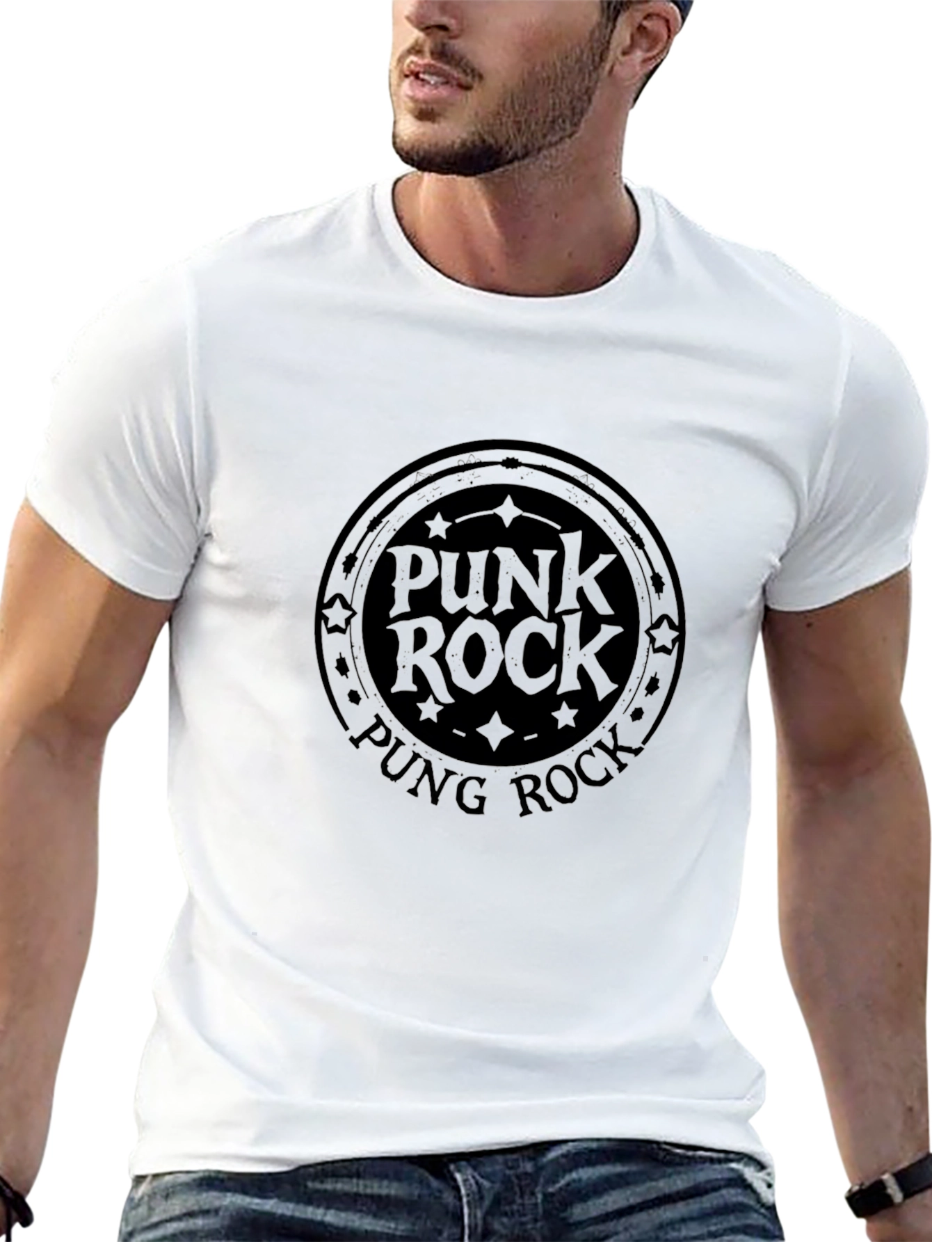Punk Rock Graphic Tee - Black