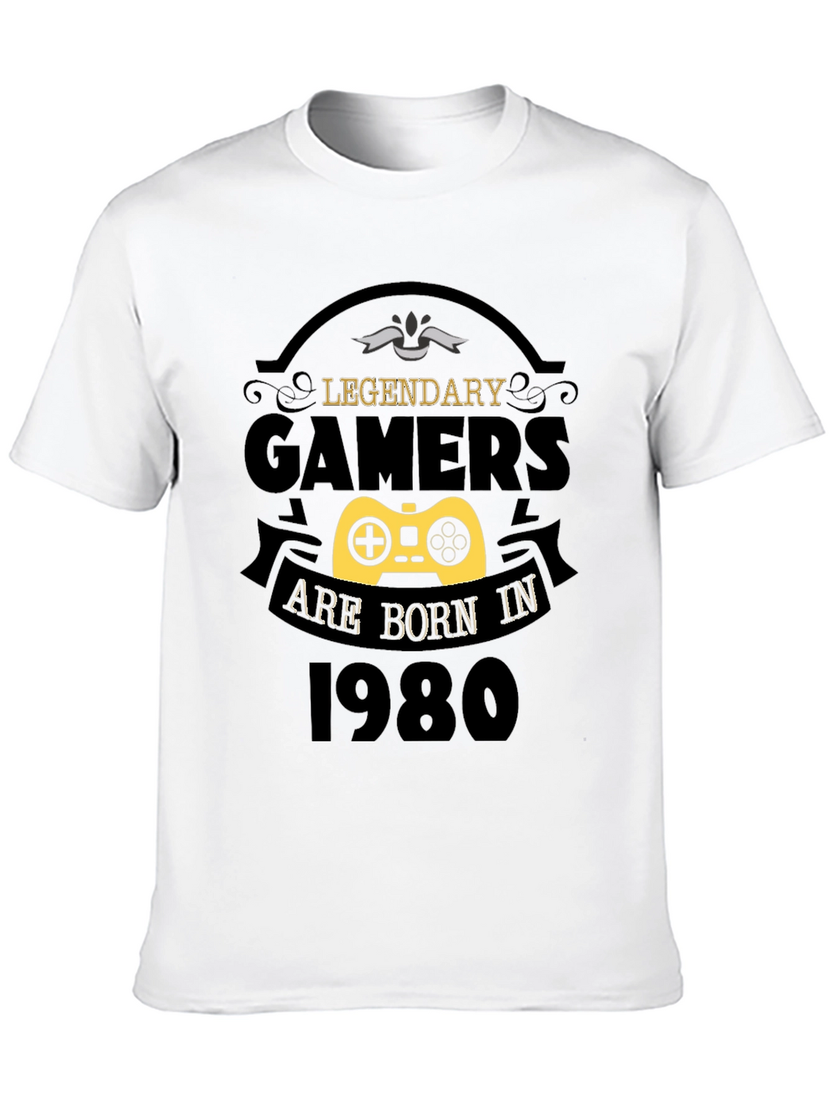 Legendary Gamers Born in 1980 Black T-Shirt