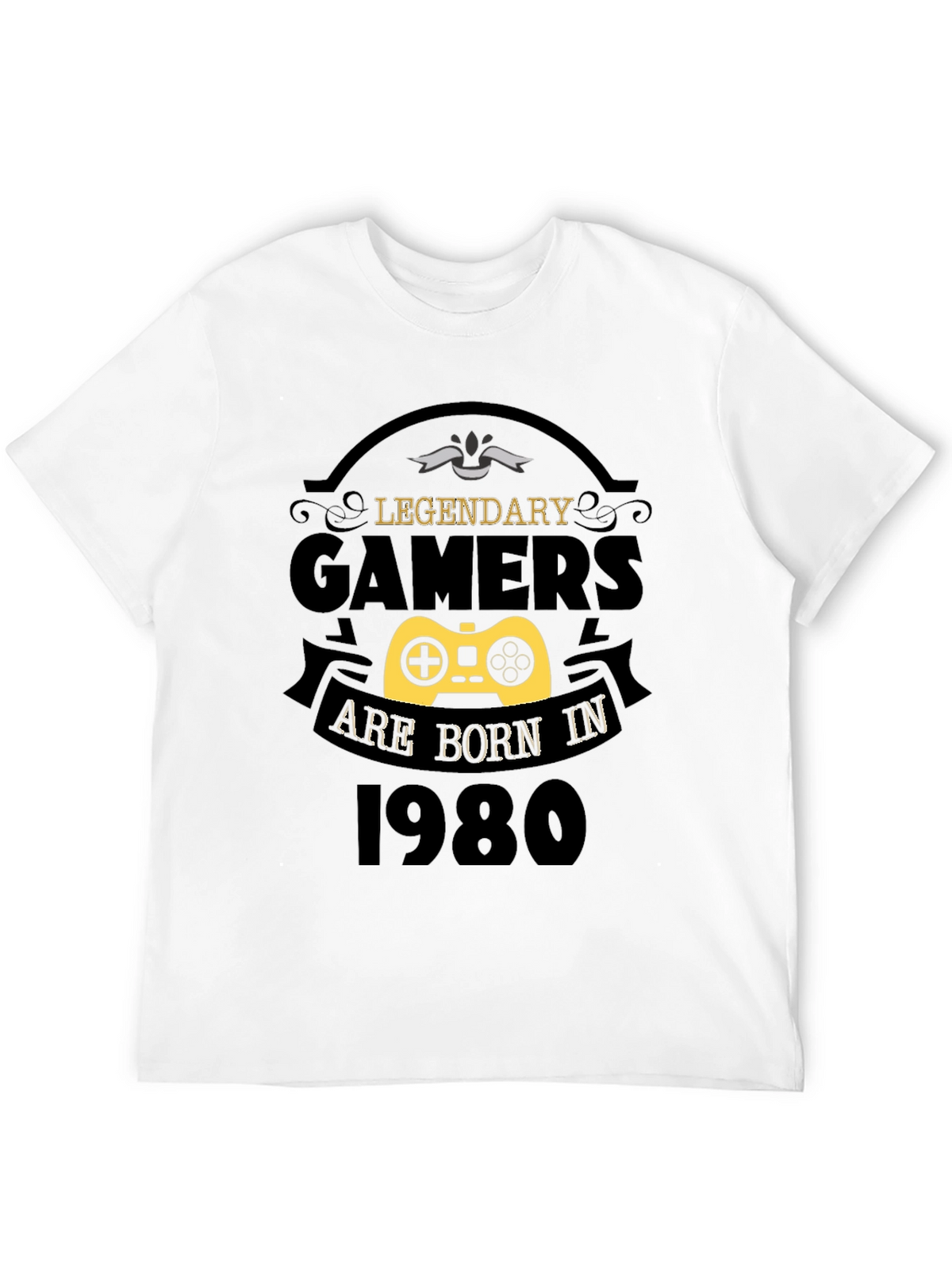 Legendary Gamers Born in 1980 Black T-Shirt