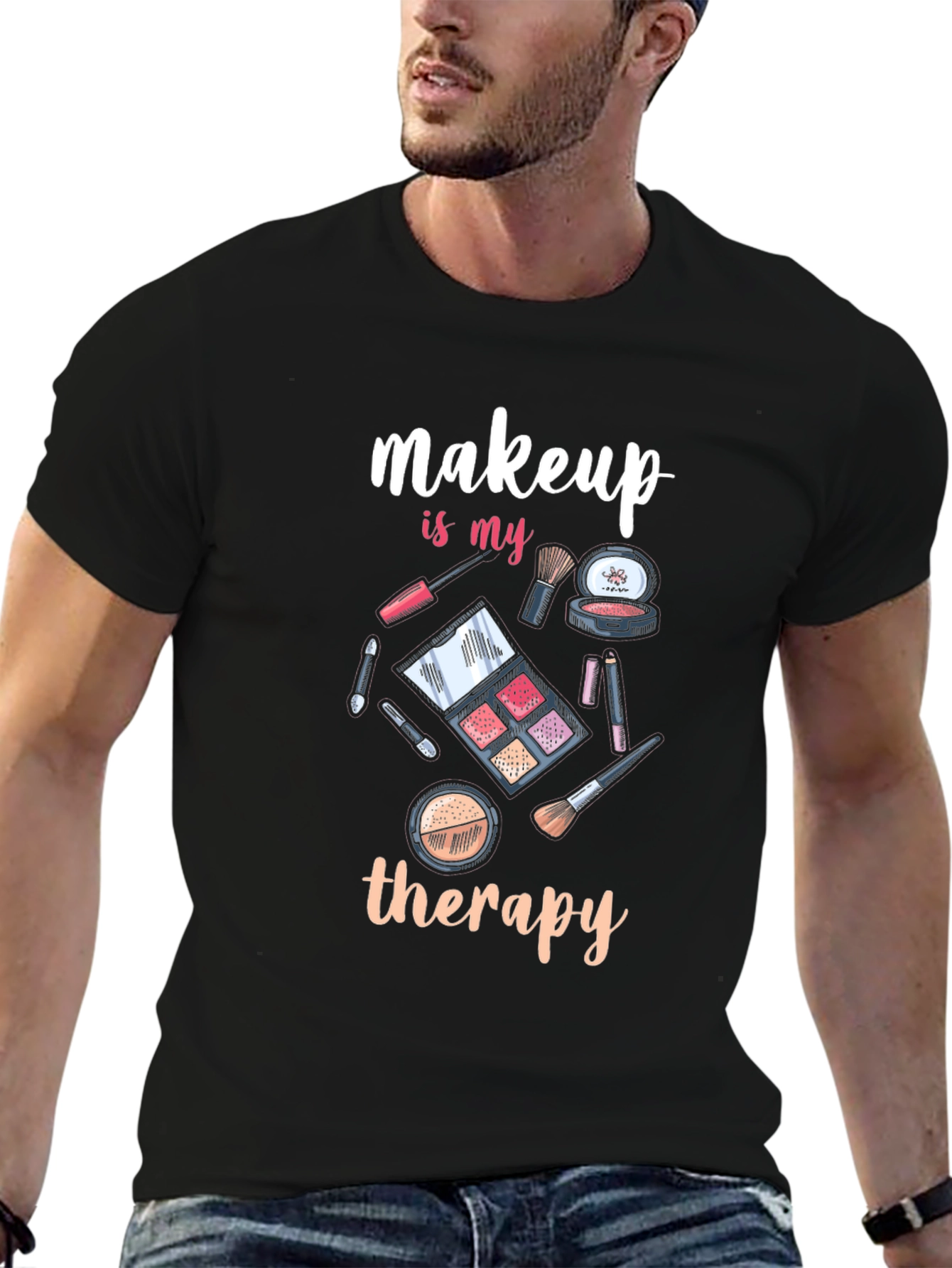 Makeup Therapy T-Shirt - Black Cotton Tee
