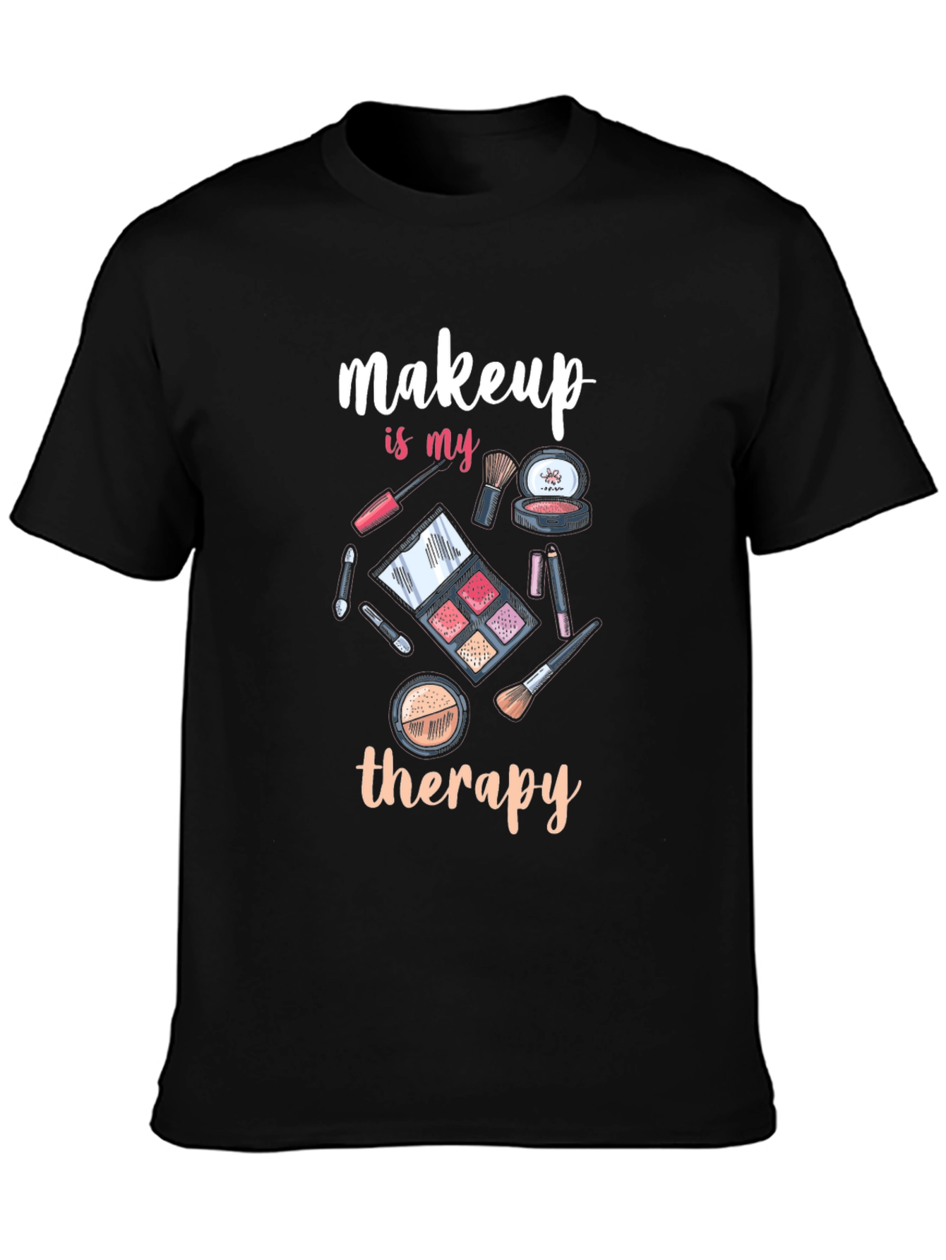 Makeup Therapy T-Shirt - Black Cotton Tee