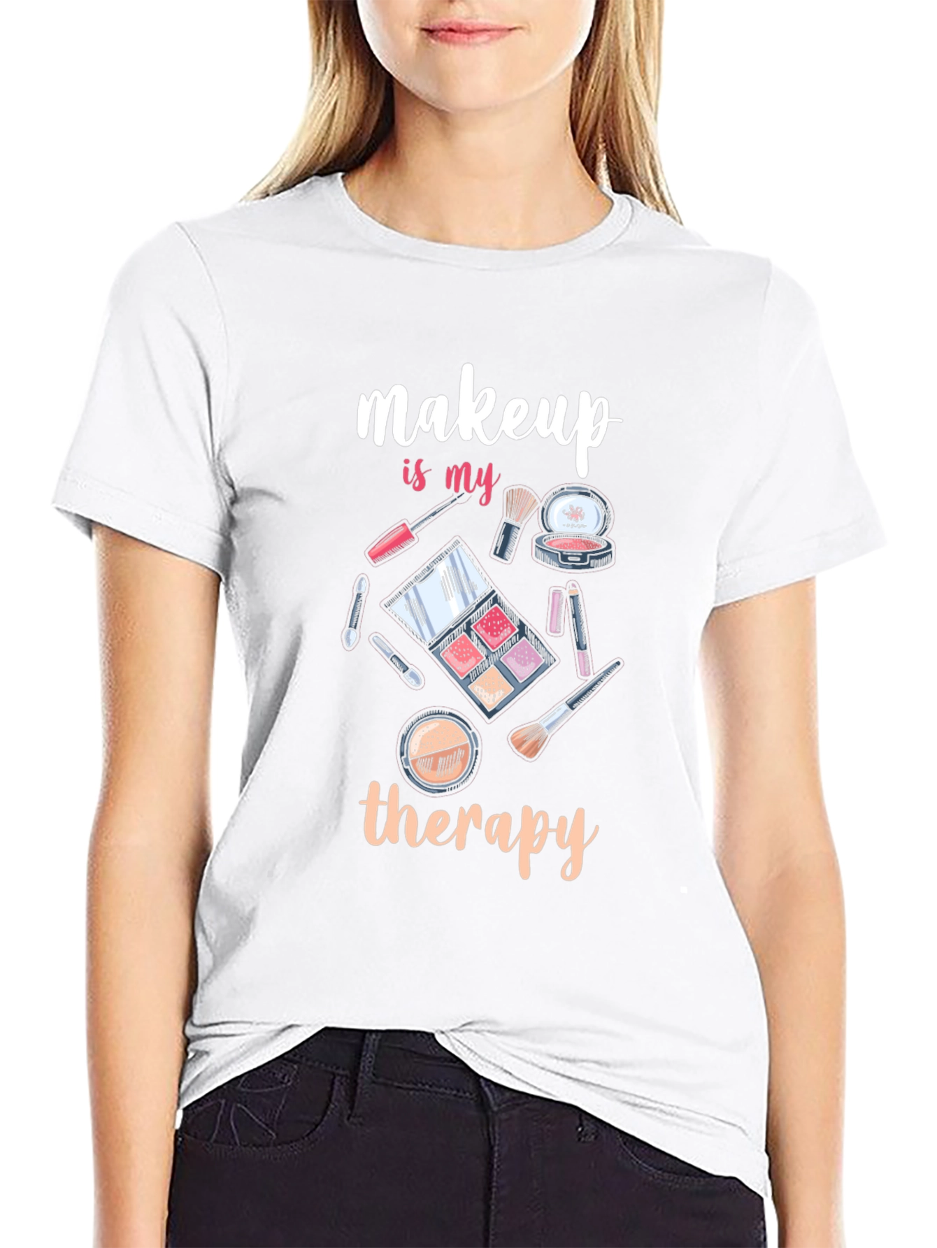 Makeup Therapy T-Shirt - Black Cotton Tee
