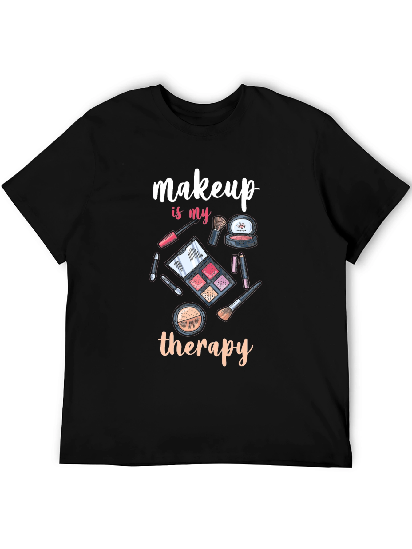 Makeup Therapy T-Shirt - Black Cotton Tee