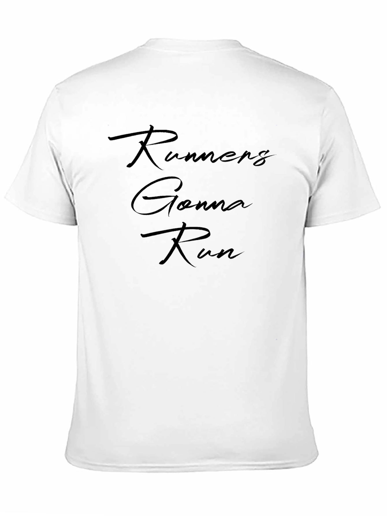 Runners Gonna Run Black Cotton Graphic Tee