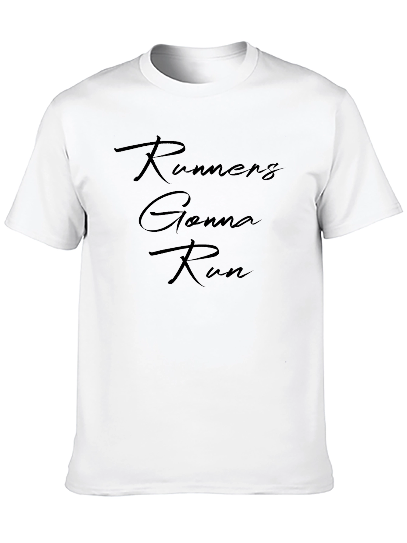 Runners Gonna Run Black Cotton Graphic Tee