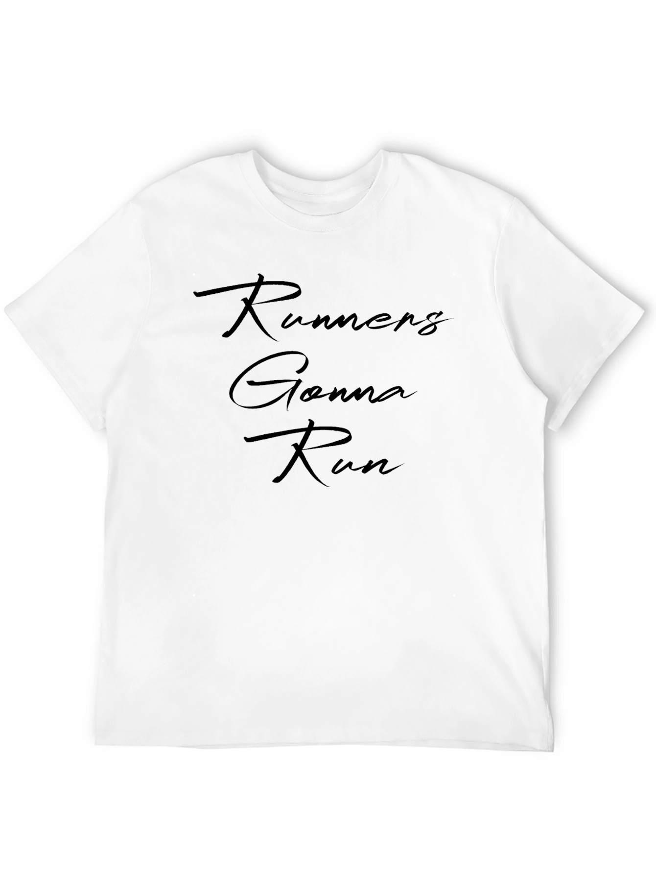 Runners Gonna Run Black Cotton Graphic Tee