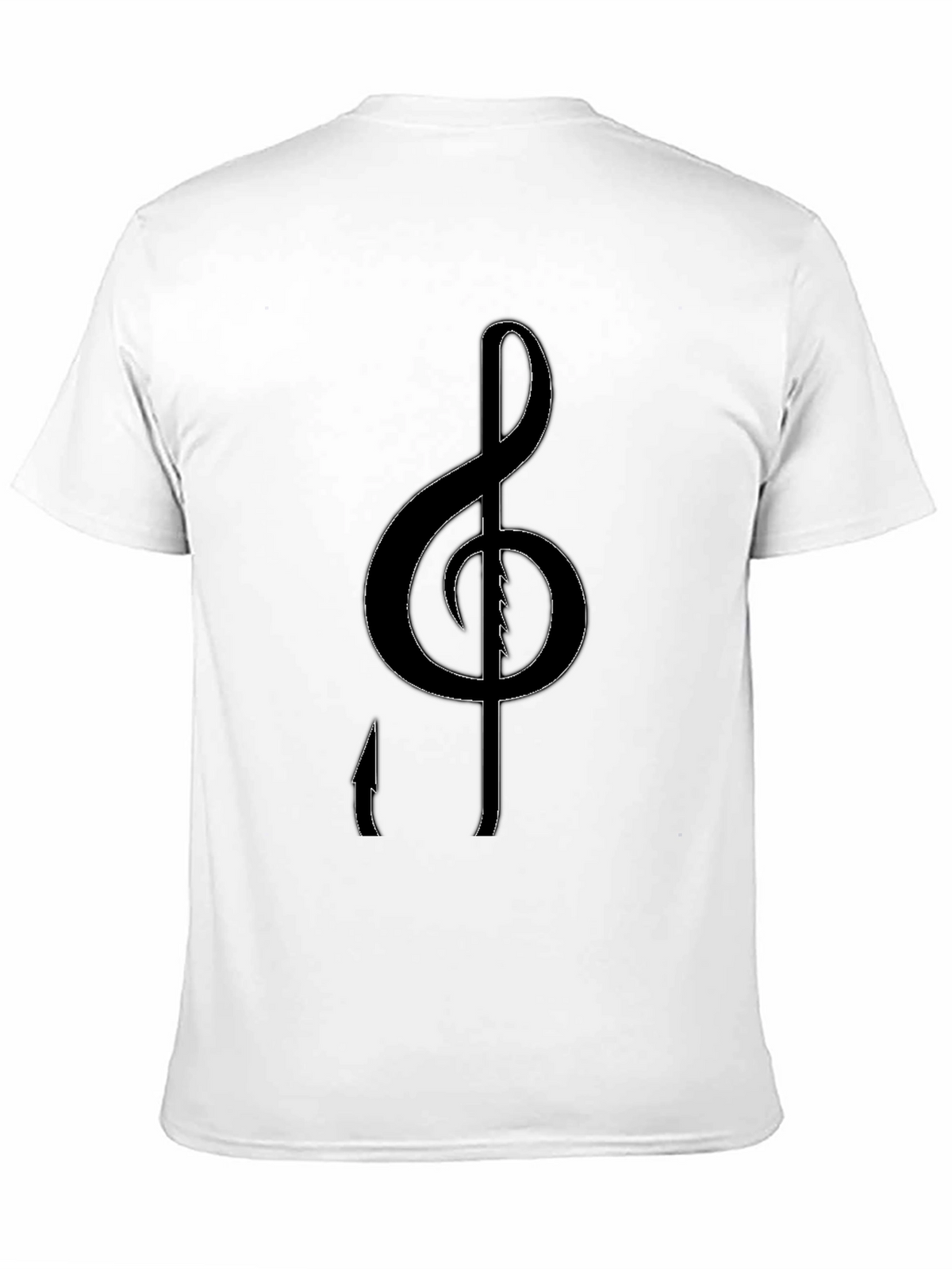 Music Note Treble Clef Graphic Black Tee