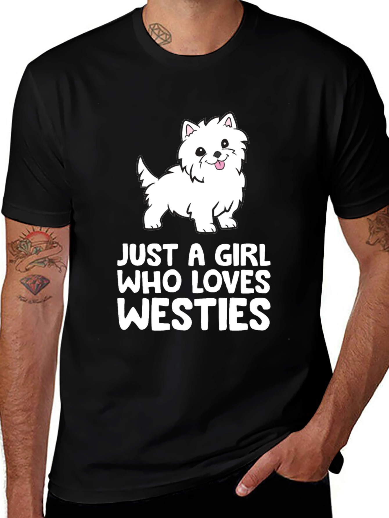 Westie Dog Lover Black T-Shirt