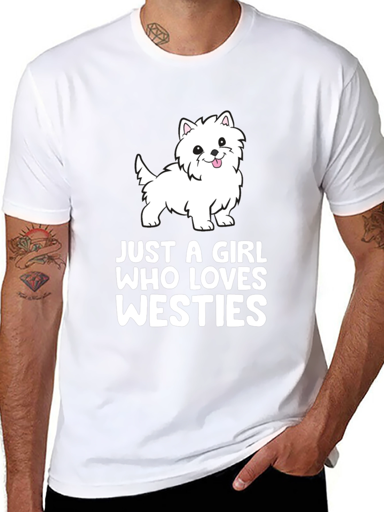 Westie Dog Lover Black T-Shirt