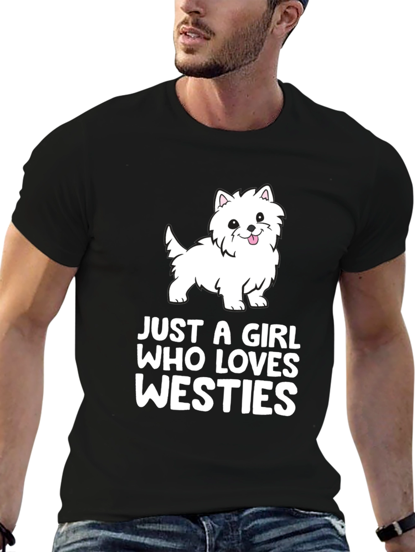 Westie Dog Lover Black T-Shirt