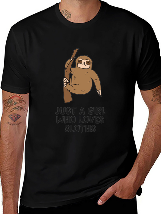Sloth Lover T-Shirt - Just A Girl Who Loves Sloths