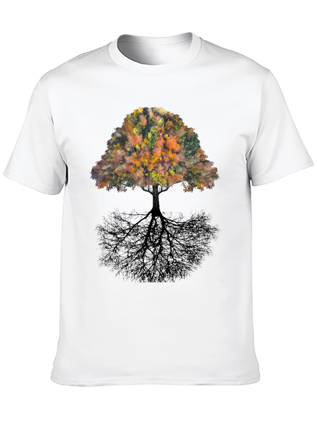 Nature Tree Graphic Black T-Shirt