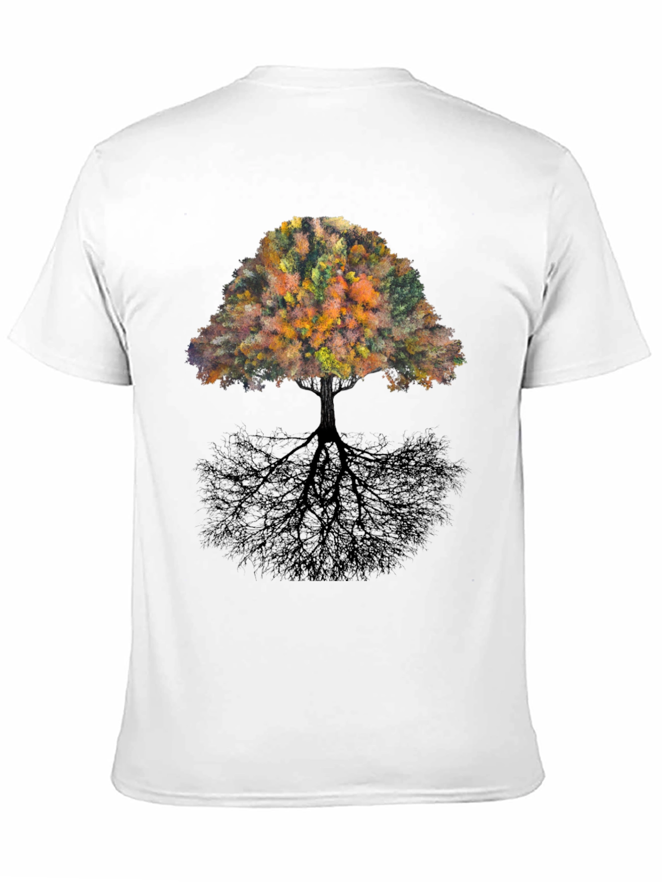 Nature Tree Graphic Black T-Shirt