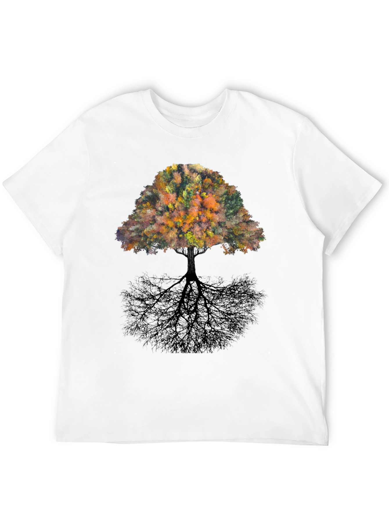 Nature Tree Graphic Black T-Shirt
