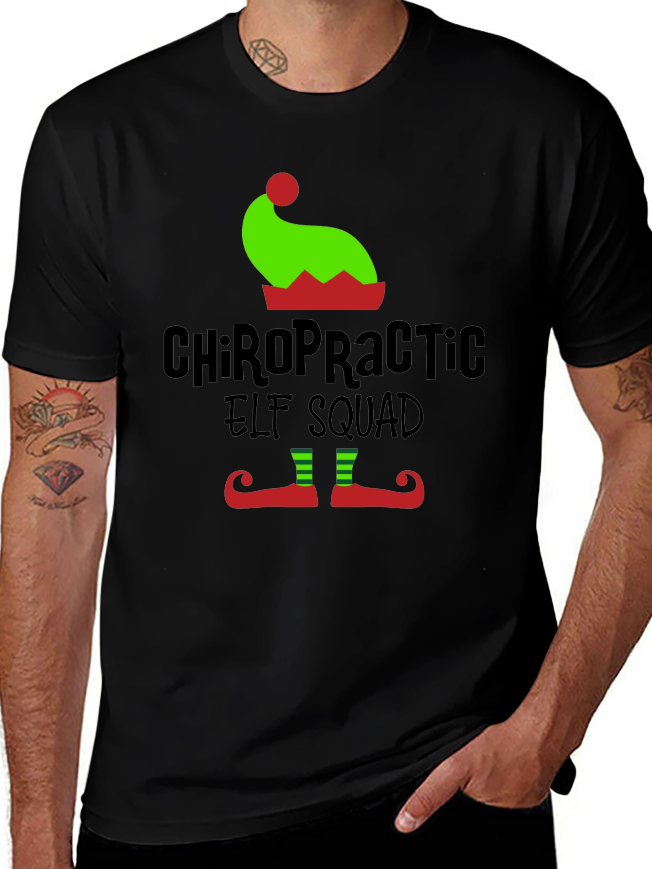 Chiropractic Elf Squad T-Shirt
