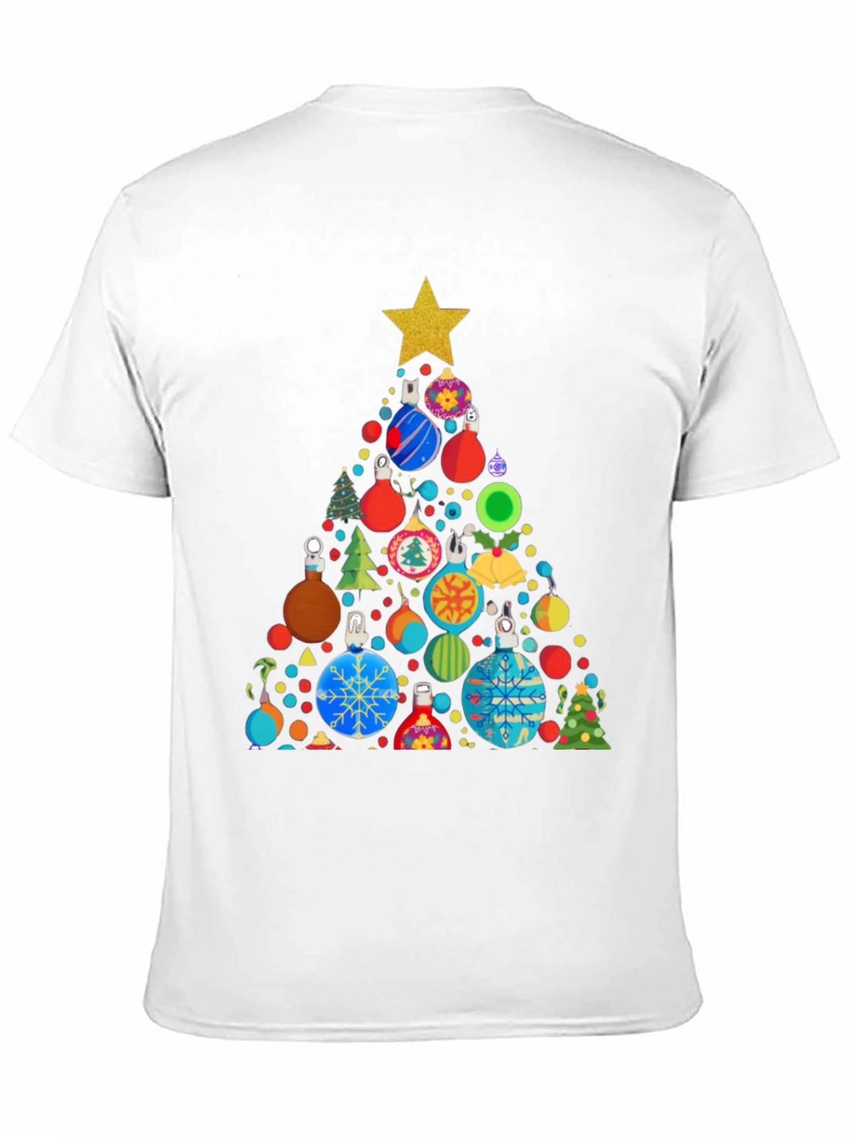Festive Christmas Ornament Tree Graphic Tee