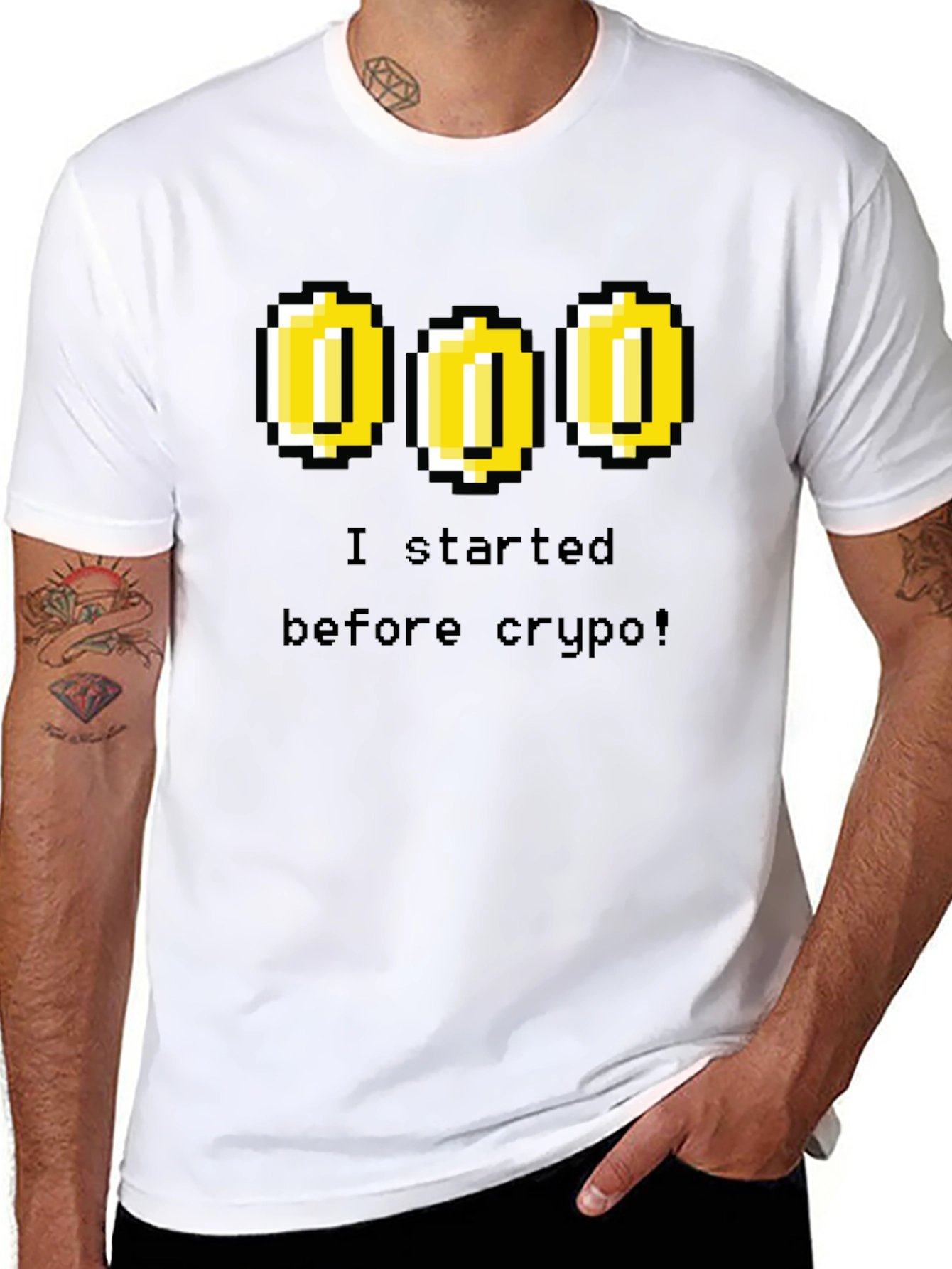 Retro Gamer Tee - I Started Before Crypto