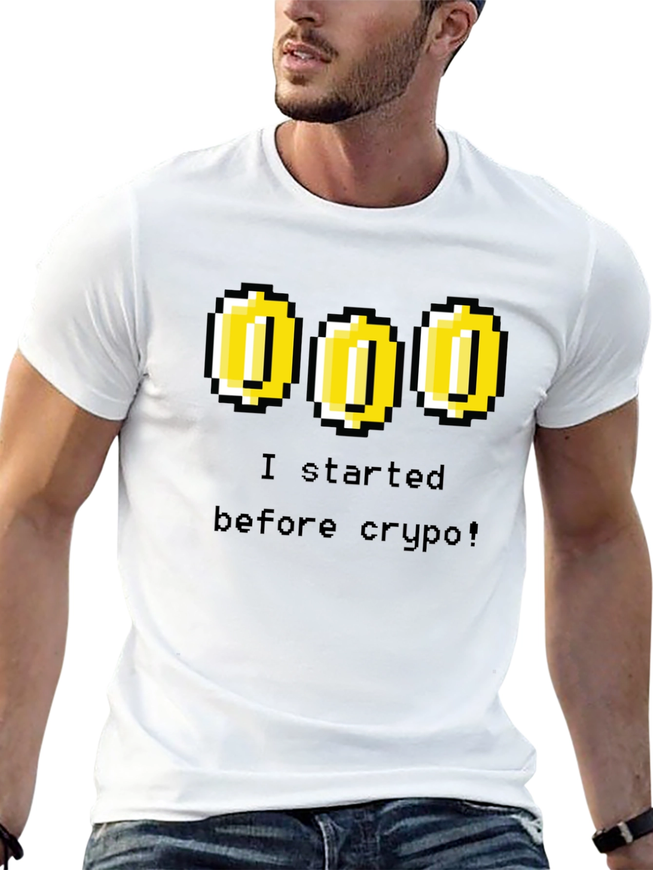 Retro Gamer Tee - I Started Before Crypto