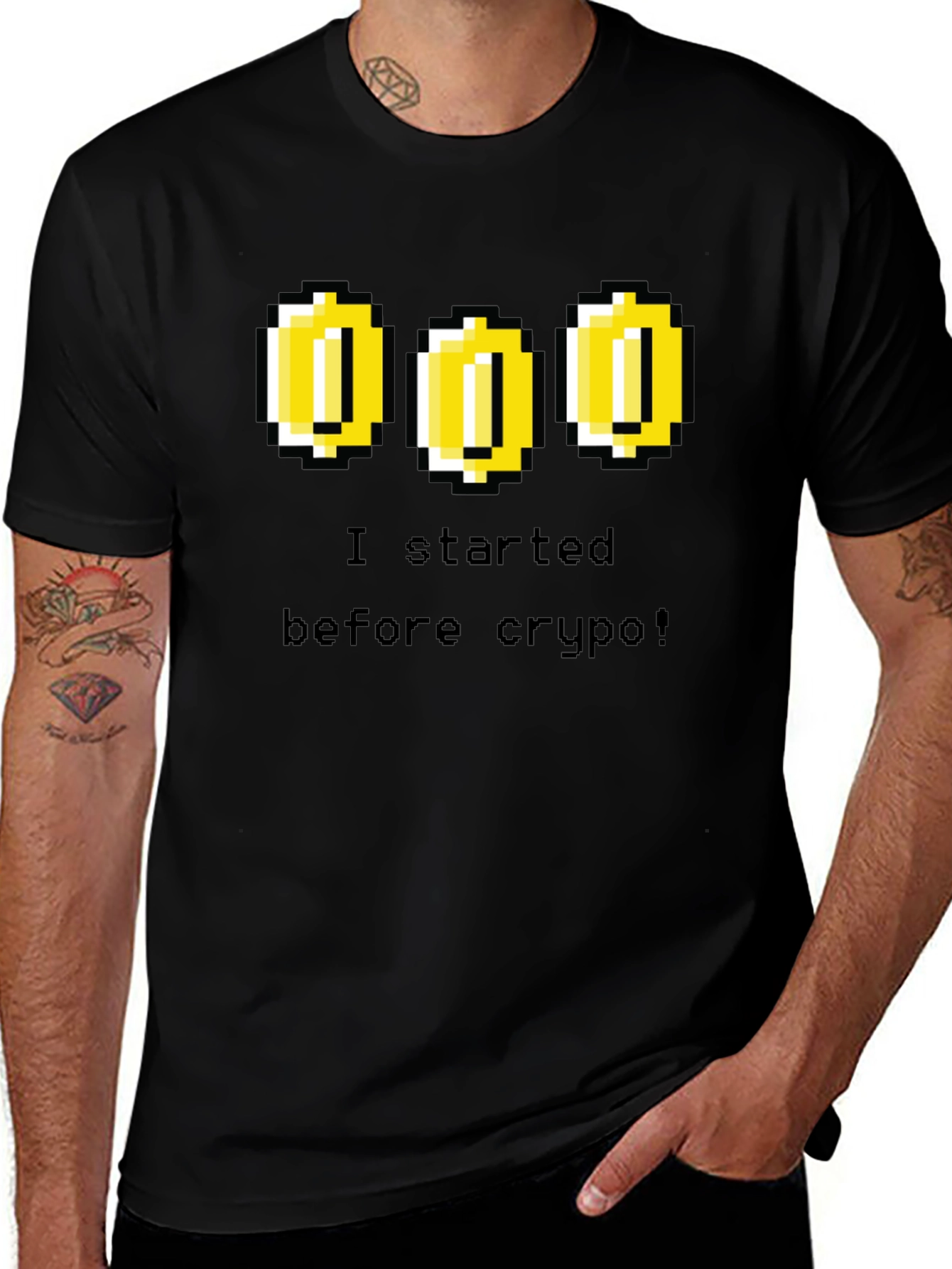 Retro Gamer Tee - I Started Before Crypto