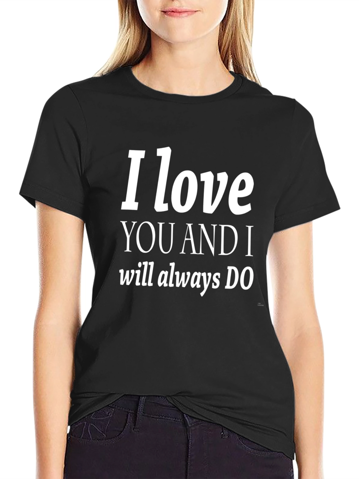 I Love You Graphic T-Shirt - Trendy Black Tee