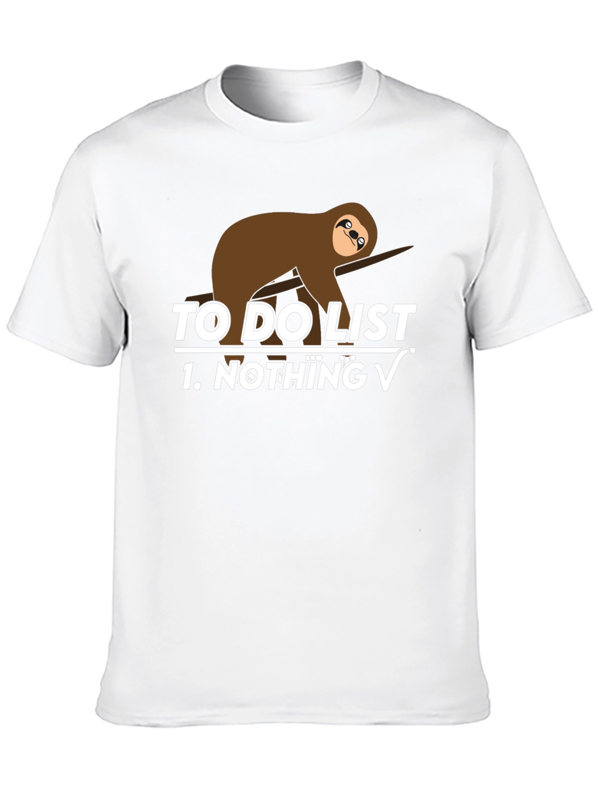 Sloth To-Do List Funny Graphic Tee