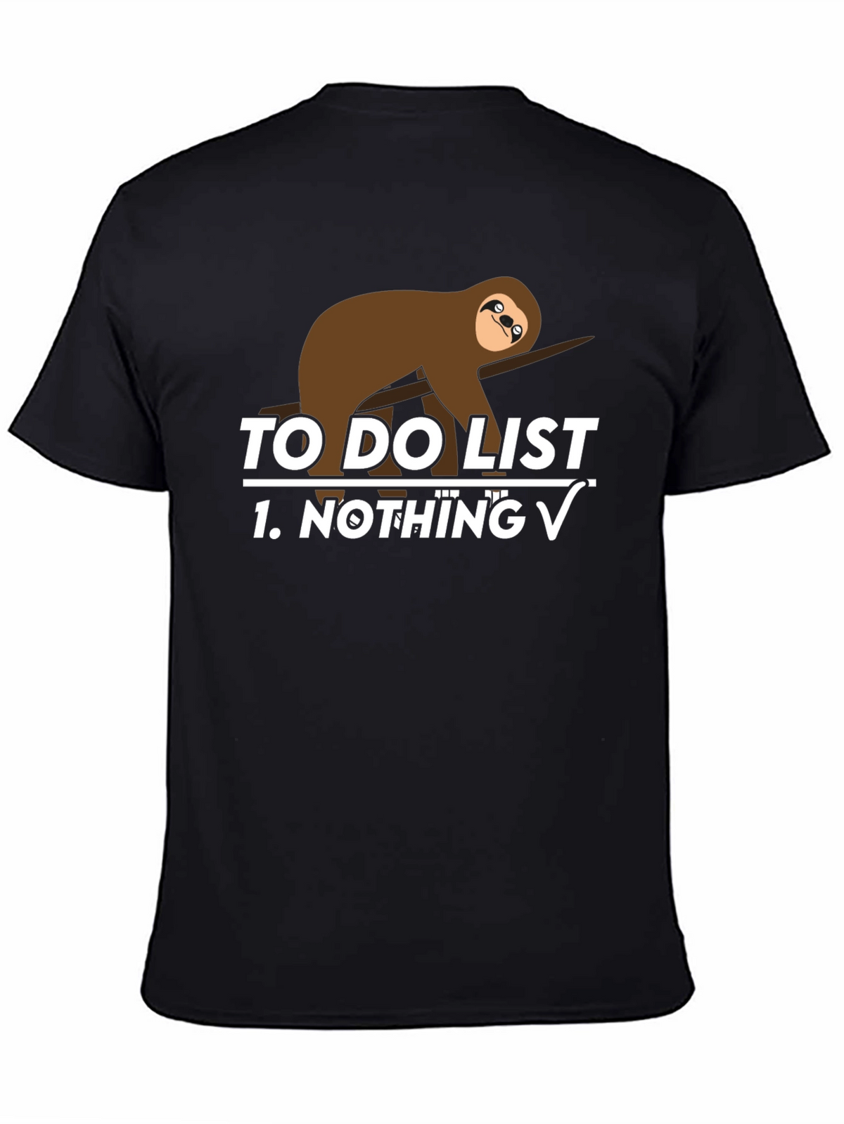 Sloth To-Do List Funny Graphic Tee