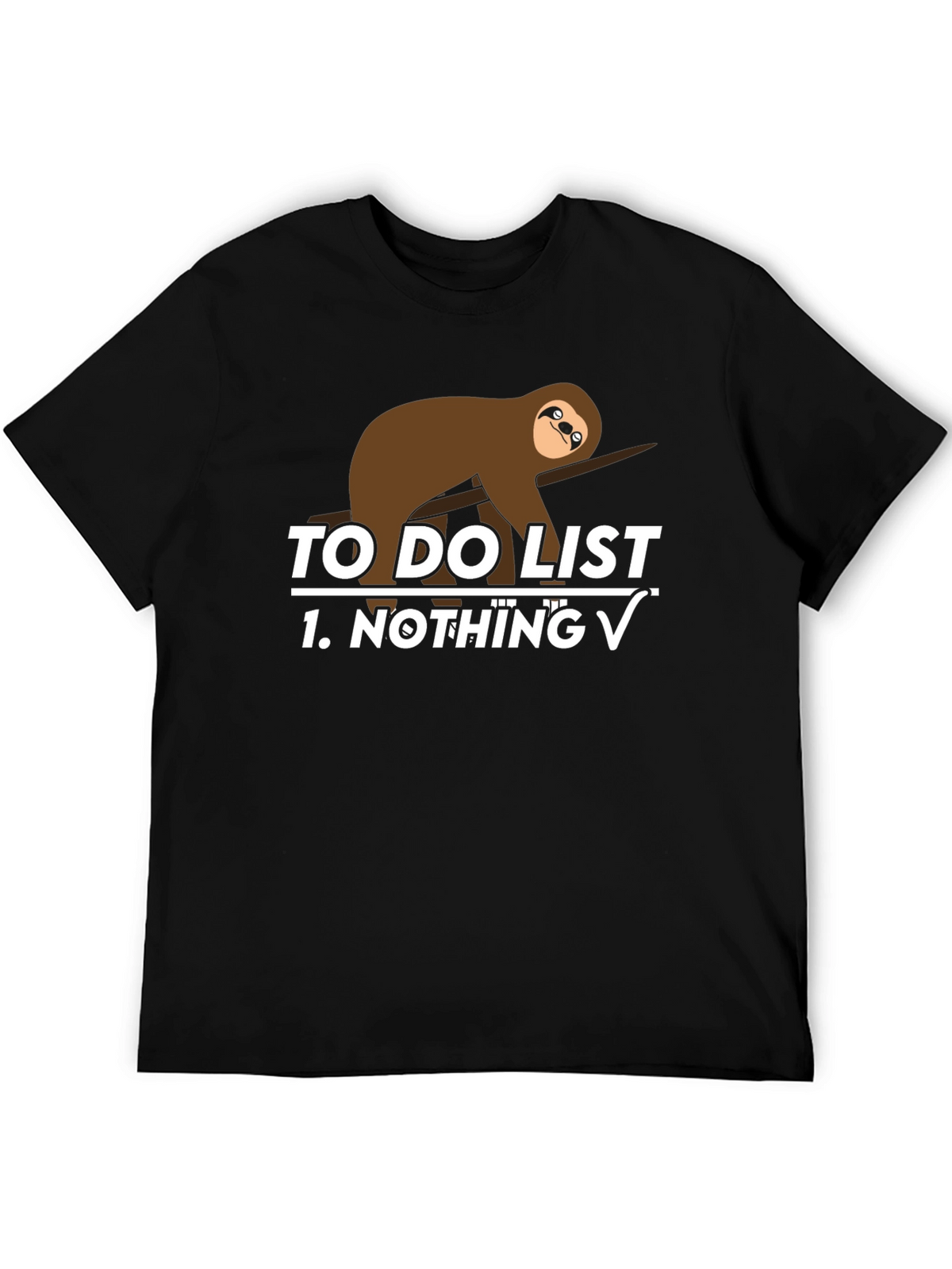 Sloth To-Do List Funny Graphic Tee