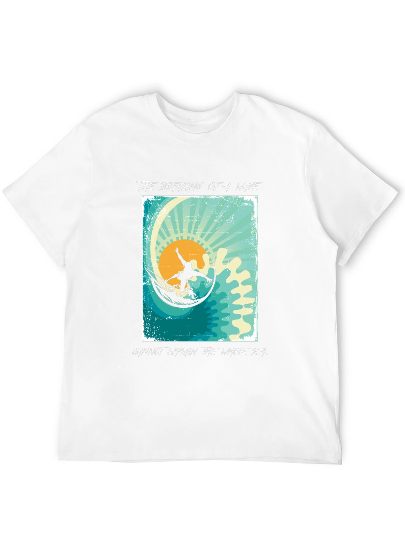 Surfer Graphic T-Shirt - Breaking Wave Design