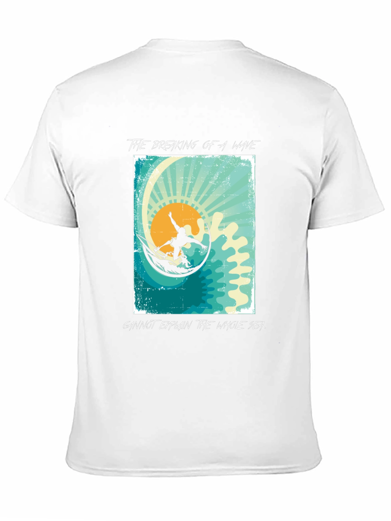 Surfer Graphic T-Shirt - Breaking Wave Design