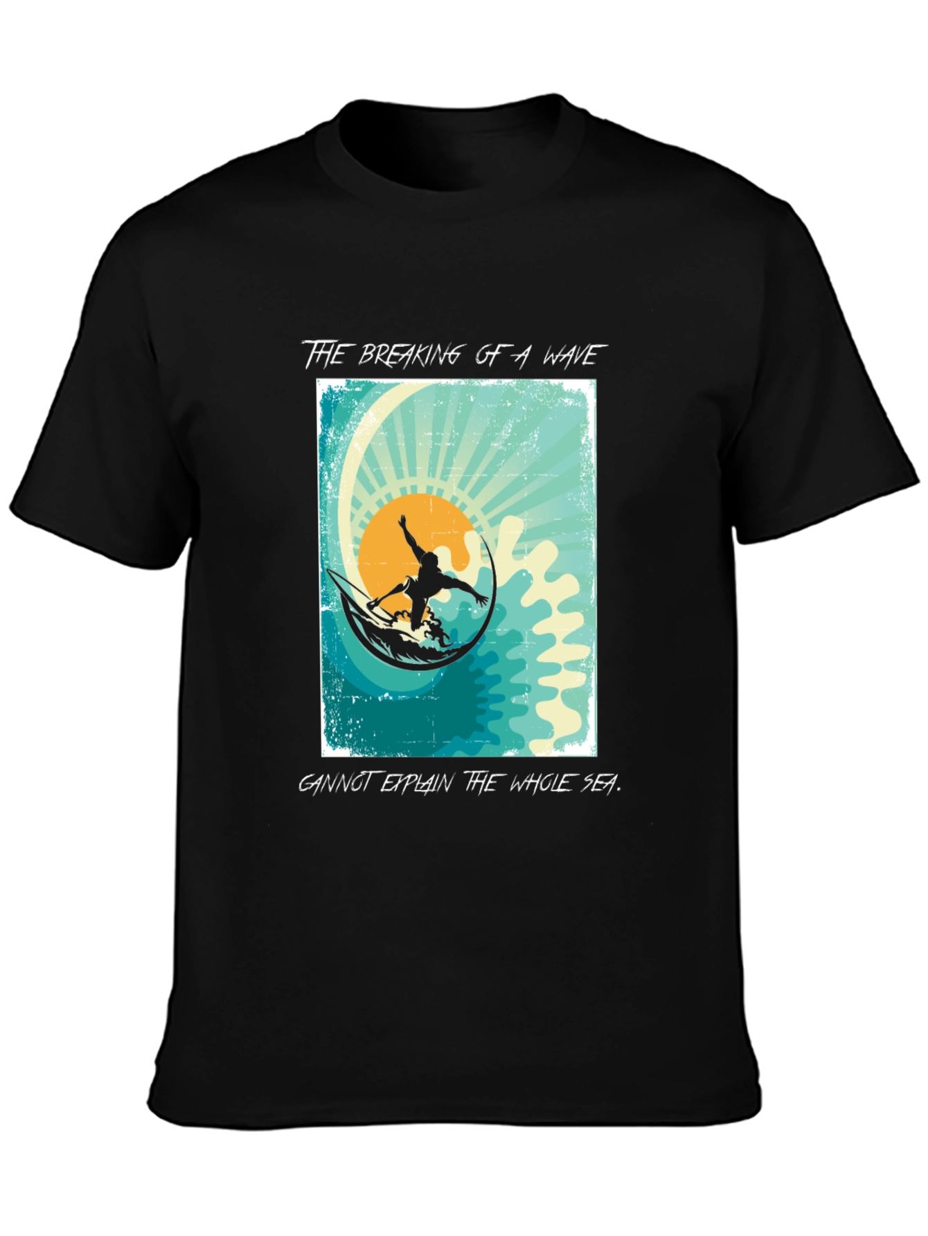 Surfer Graphic T-Shirt - Breaking Wave Design