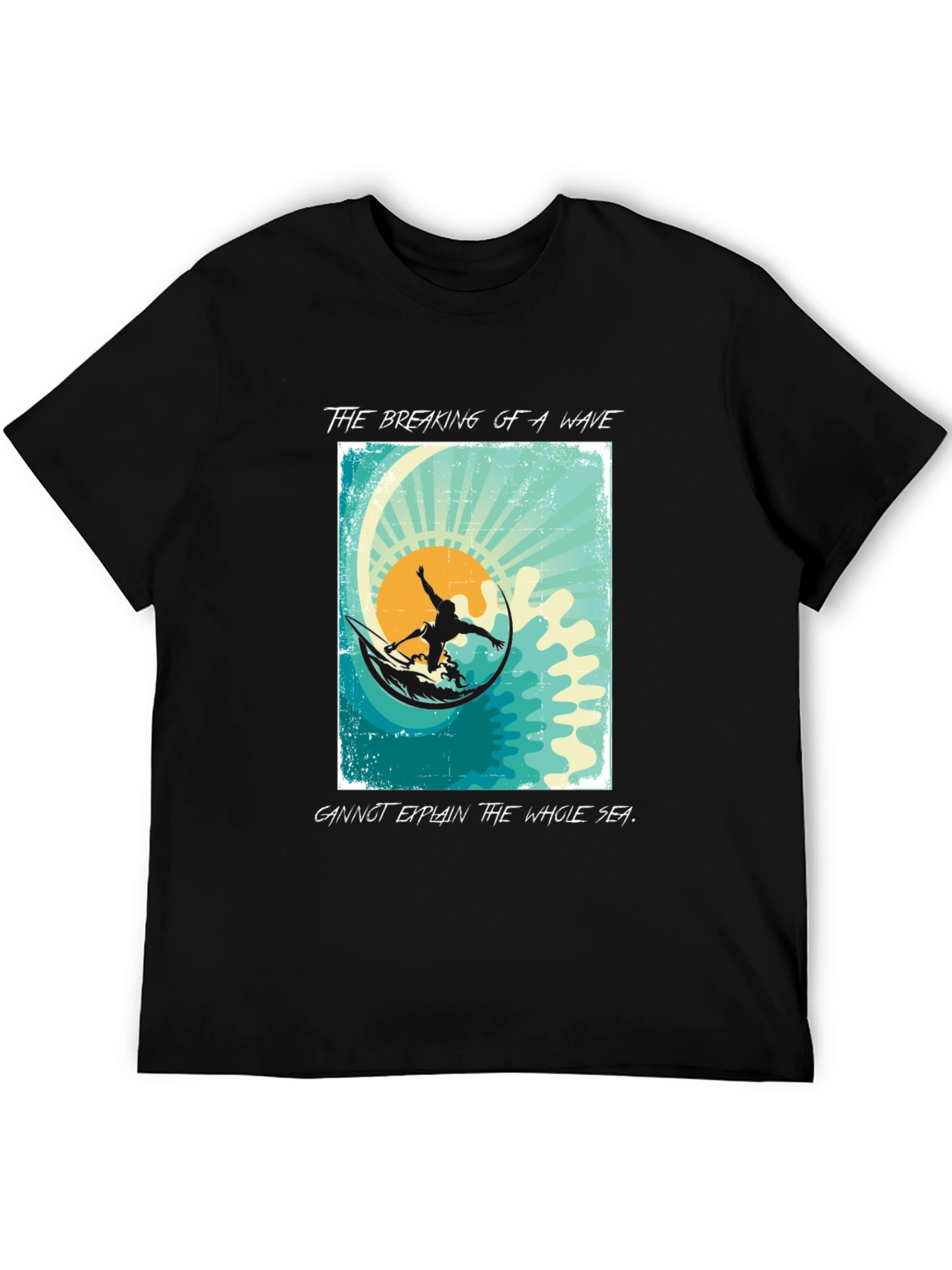 Surfer Graphic T-Shirt - Breaking Wave Design