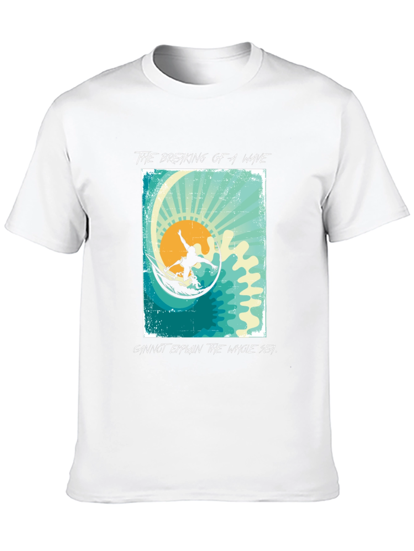 Surfer Graphic T-Shirt - Breaking Wave Design
