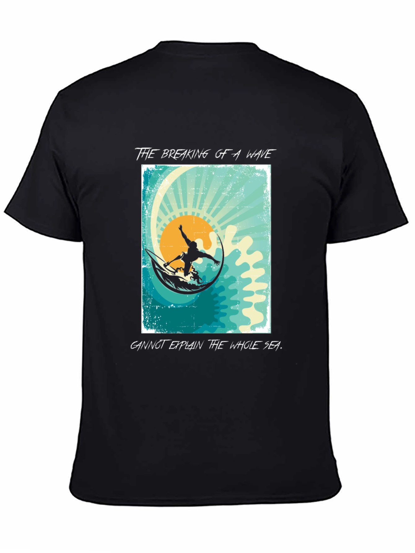 Surfer Graphic T-Shirt - Breaking Wave Design