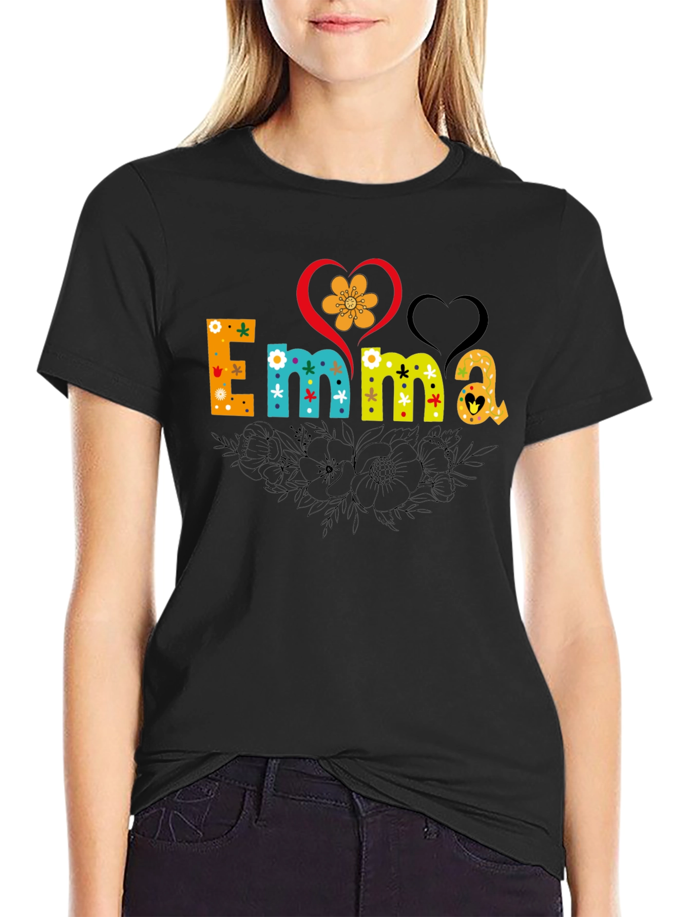 Emma Floral Heart T-Shirt