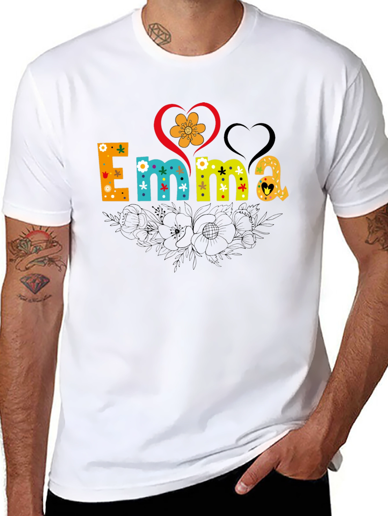 Emma Floral Heart T-Shirt
