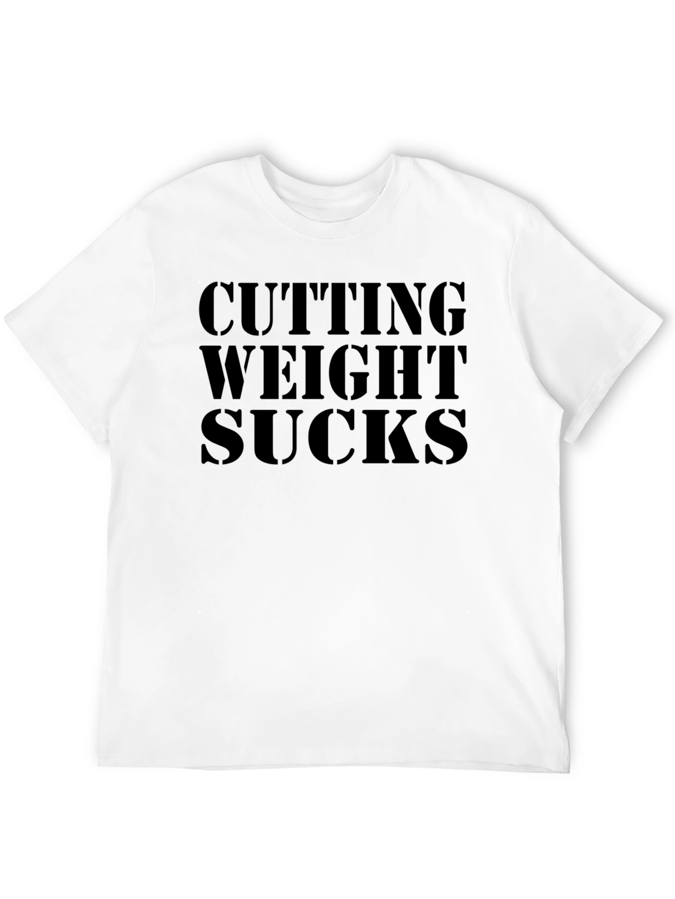 Cutting Weight Sucks Black Graphic T-Shirt