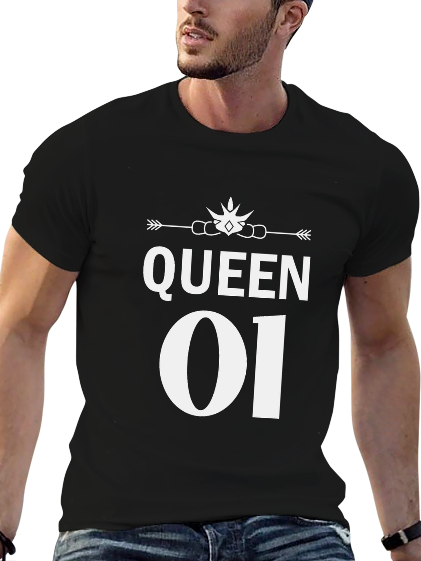 Queen 01 Graphic Tee - Stylish Black T-Shirt