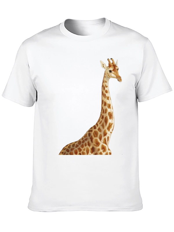 Giraffe Print Black T-Shirt