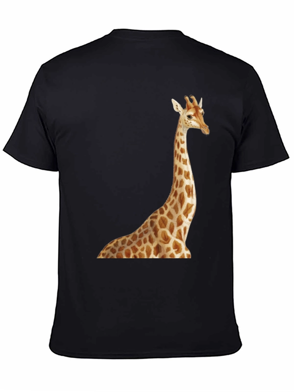 Giraffe Print Black T-Shirt