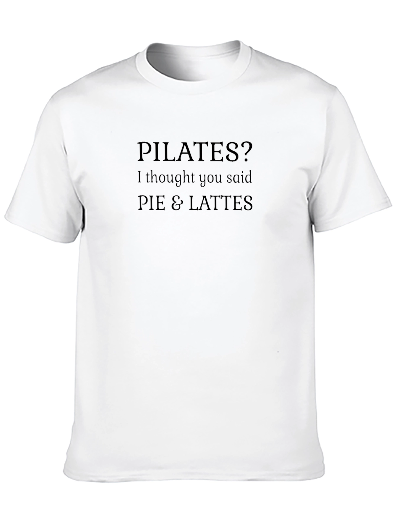 Pilates Pie & Lattes Funny Graphic Tee