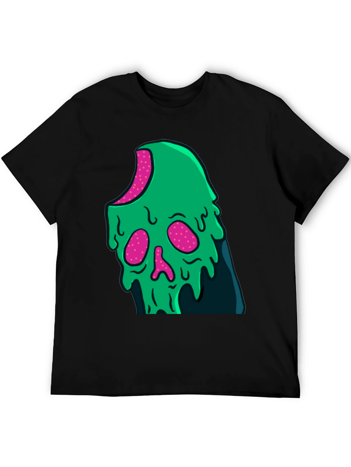 Green Slime Skull Graphic Tee - Cool Casual Style