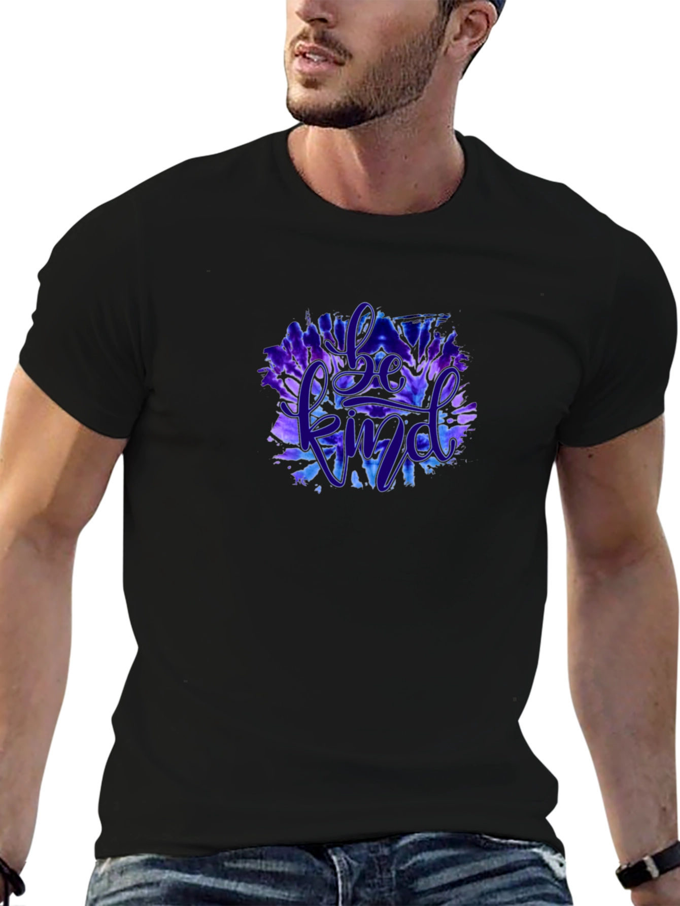 Be Kind Graphic Tee - Black Cotton T-Shirt
