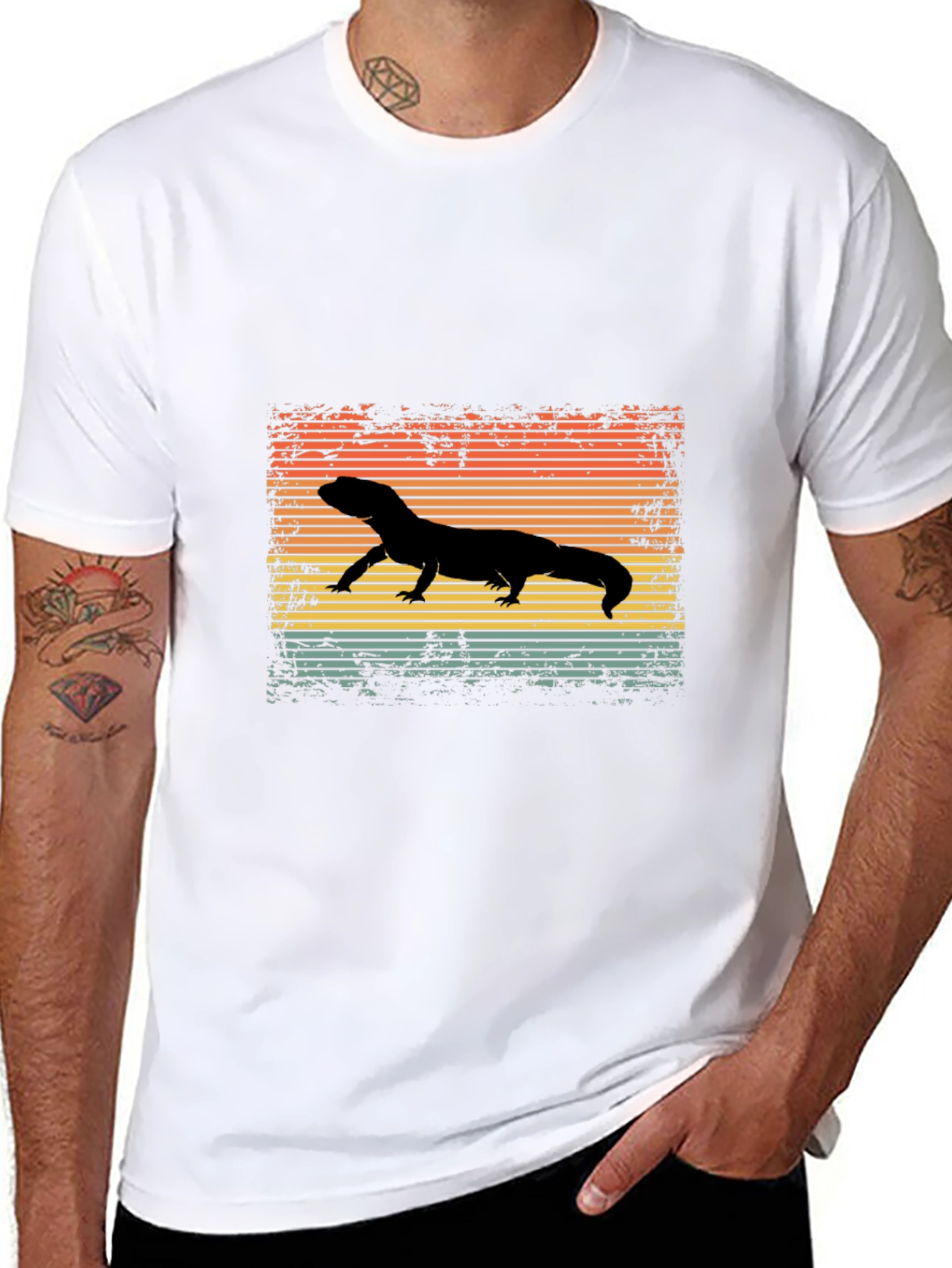 Retro Lizard Silhouette T-Shirt