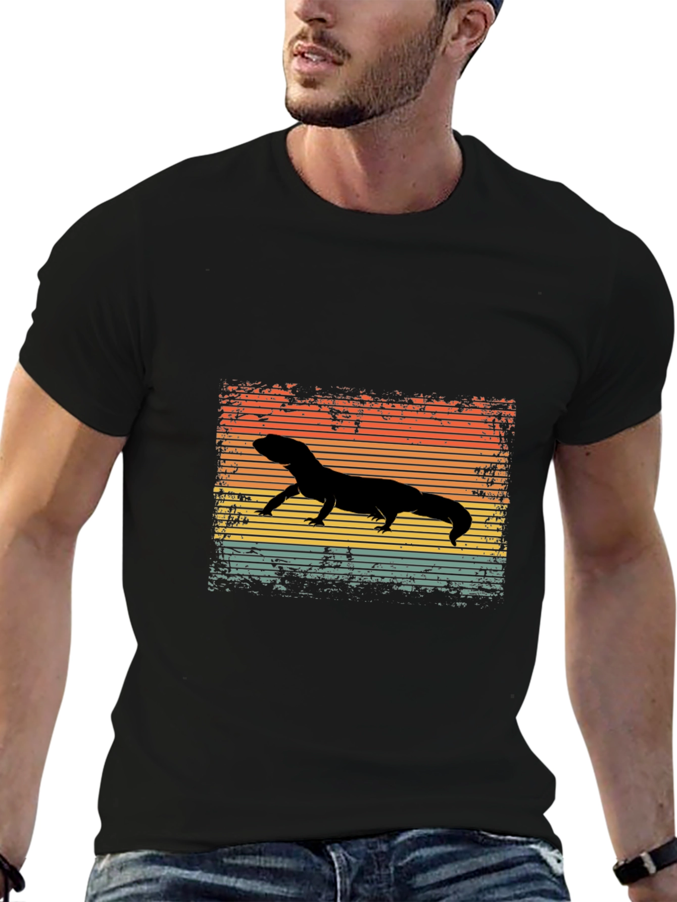 Retro Lizard Silhouette T-Shirt