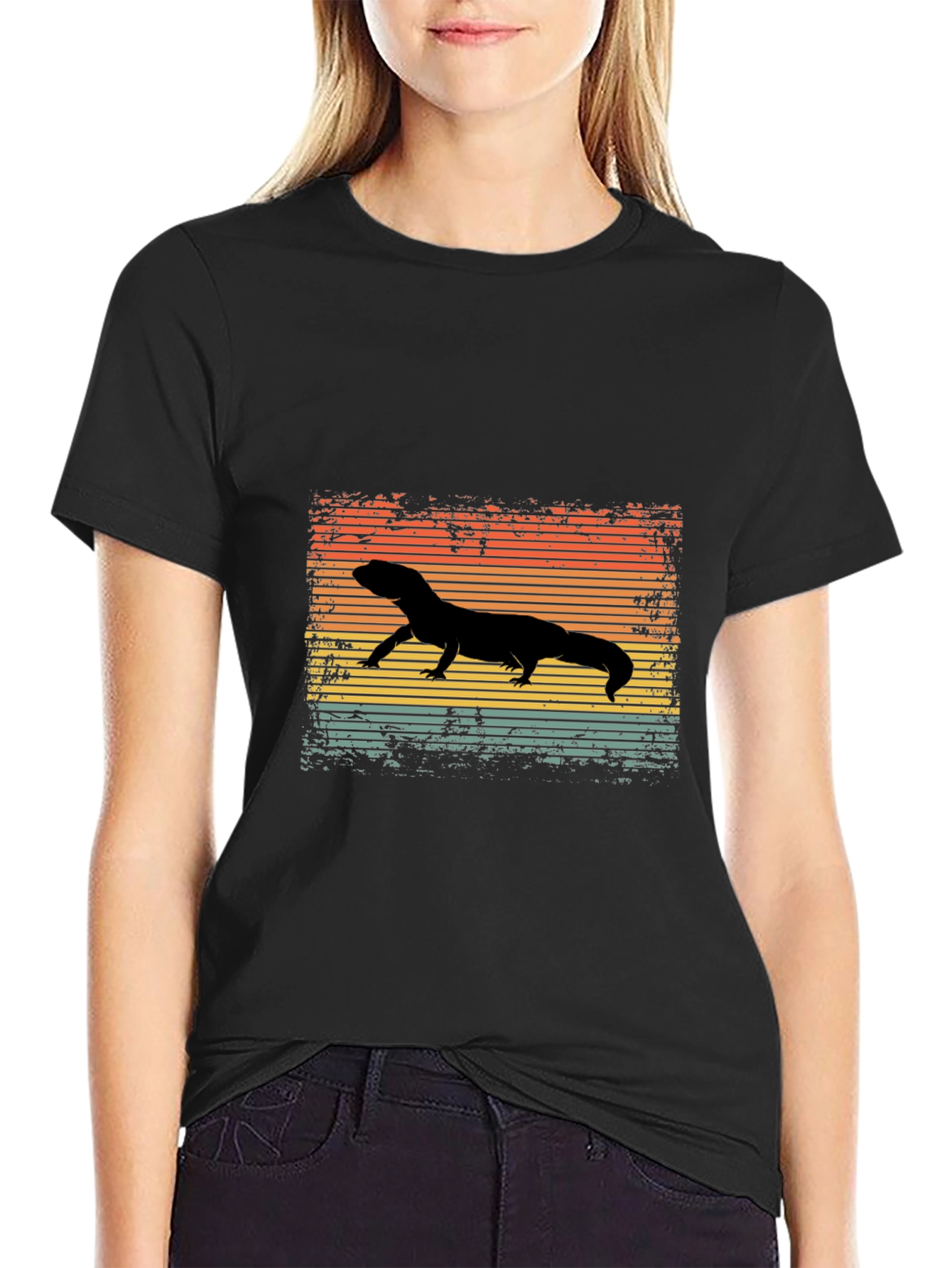 Retro Lizard Silhouette T-Shirt