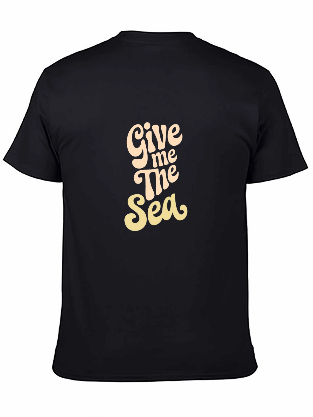 Give Me The Sea Graphic Black T-Shirt