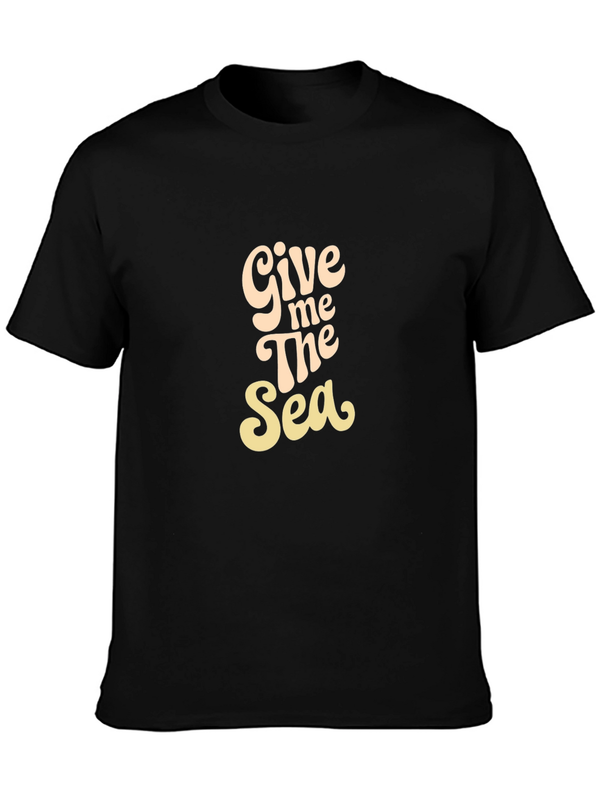 Give Me The Sea Graphic Black T-Shirt