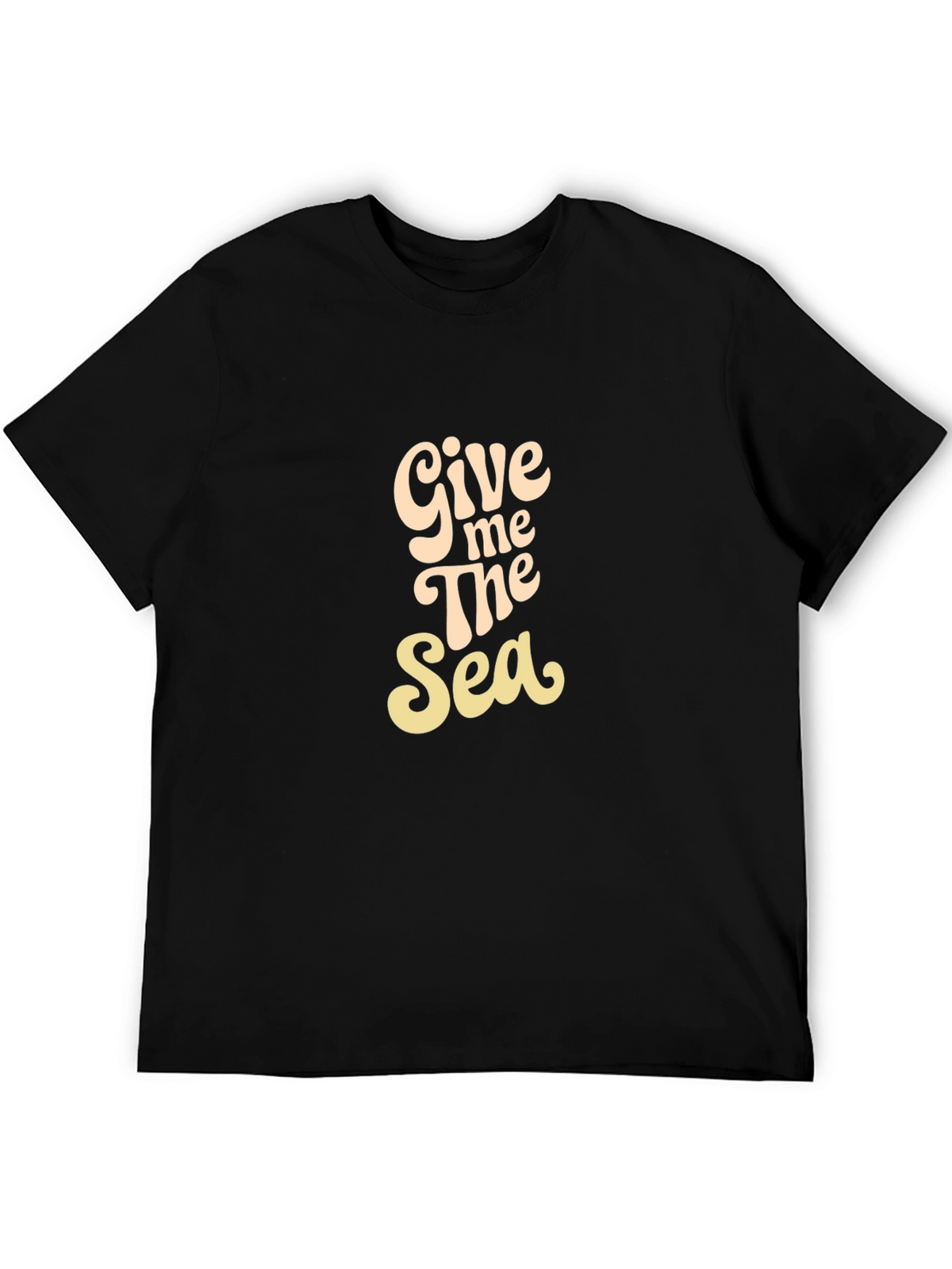Give Me The Sea Graphic Black T-Shirt